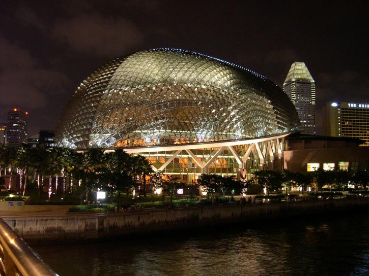 싱가포르, 문화 센터, 밤