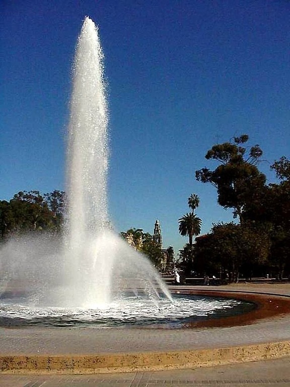 balboa, park, fountain