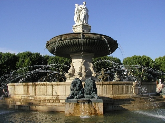 fontána, Francie, umění