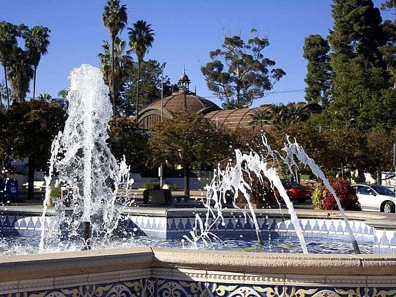 fontaine, parc, San Diego