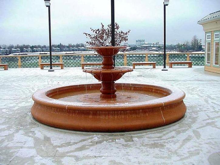 fontein, sneeuw, Portland