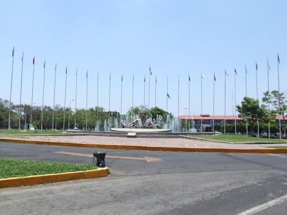 Eingang, centro, vacacional, Oaxtepec