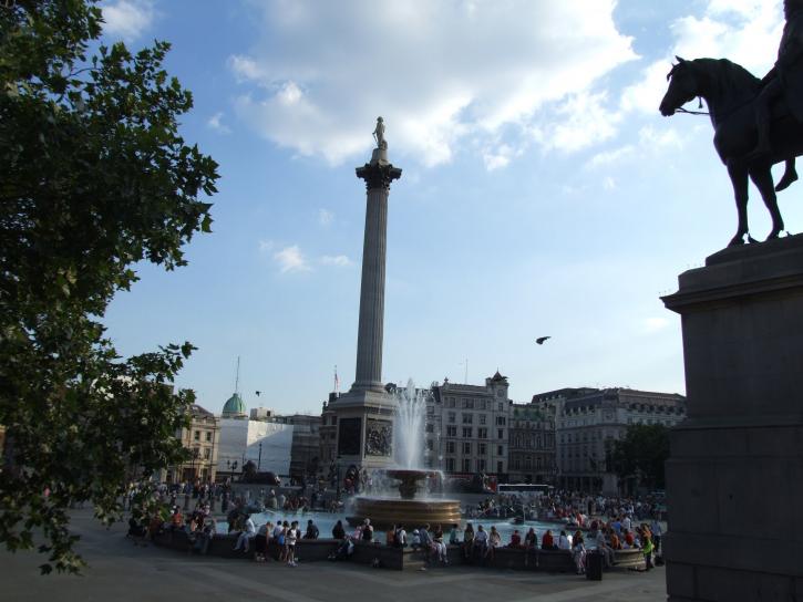 nelsons, colonne, Trafalgar, carrée, Londres