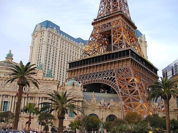 Eiffla, wieże, Vegas, Paryż