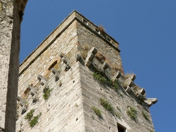 old, tower, village