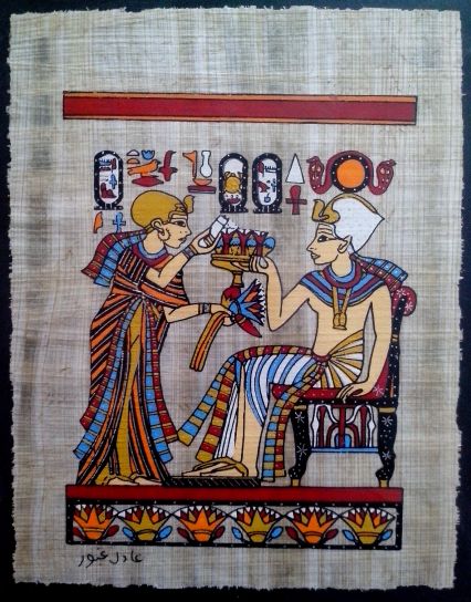 alt, Papyrus, ägyptische Motive