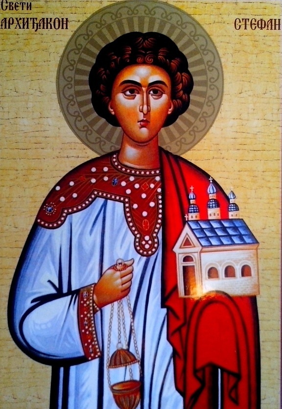 Ortodosso, icona, Stephen, arcidiacono