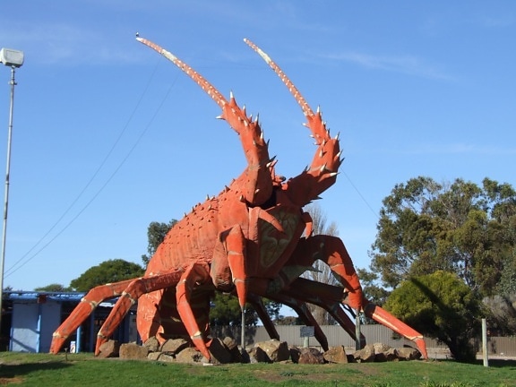 gigante, lagosta, escultura