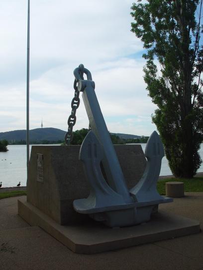 monumento, ancla, mar, Canberra