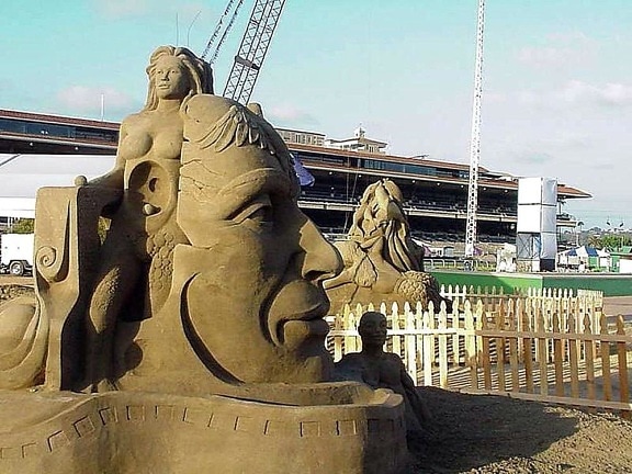 areia, escultura