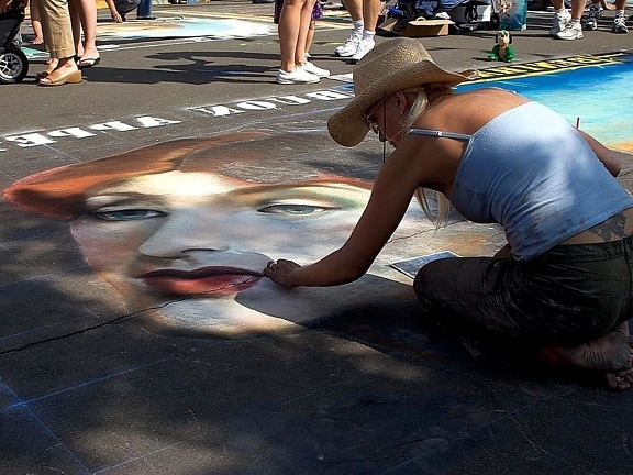 street, painting, asfalt