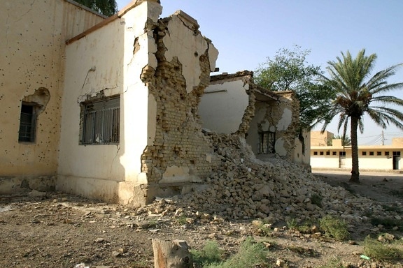muthenna, orta, okul, Samava, Irak, zarar