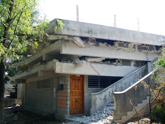 Общи, сцена, унищожаване, страната, Хаити