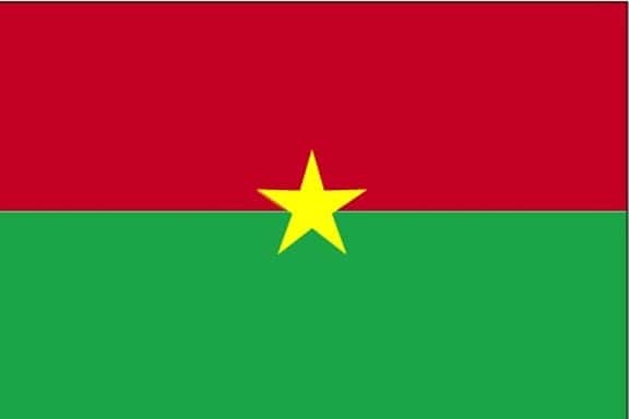bendera, Burkina, Faso