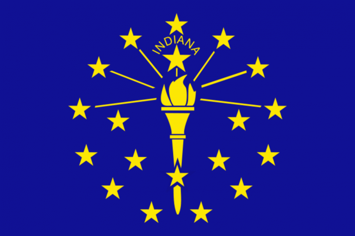 bandera del estado, Indiana
