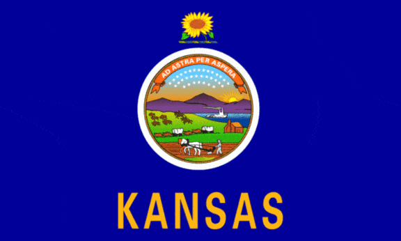 statsflagga, Kansas