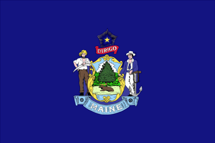 bandera del estado, Maine