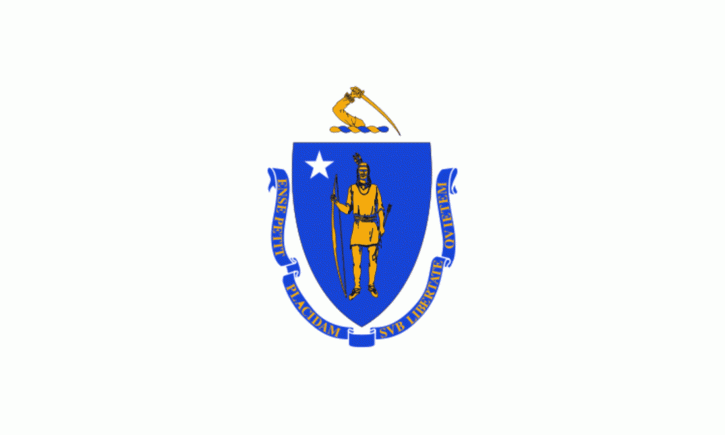 bandera del estado, Massachusetts