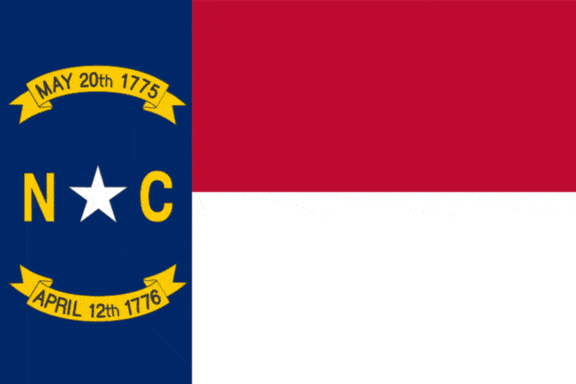 drapeau d'état, du Nord, Caroline