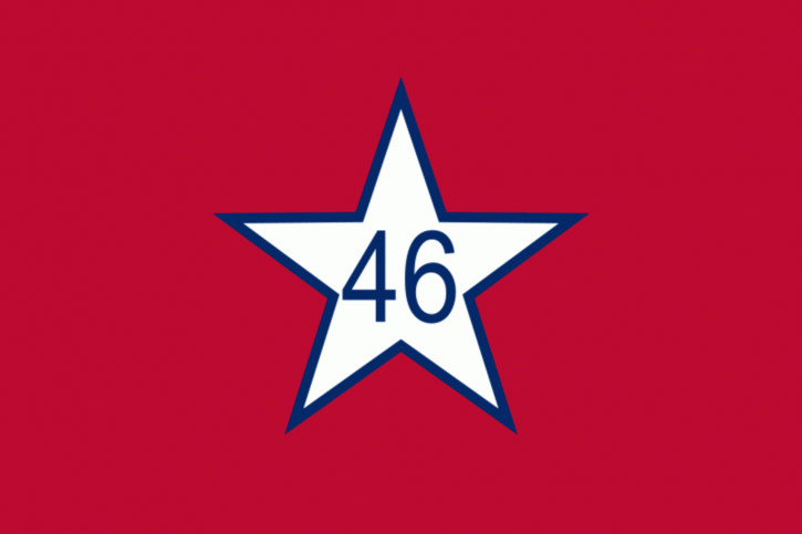 bandera del estado, Oklahoma, blanco, estrella