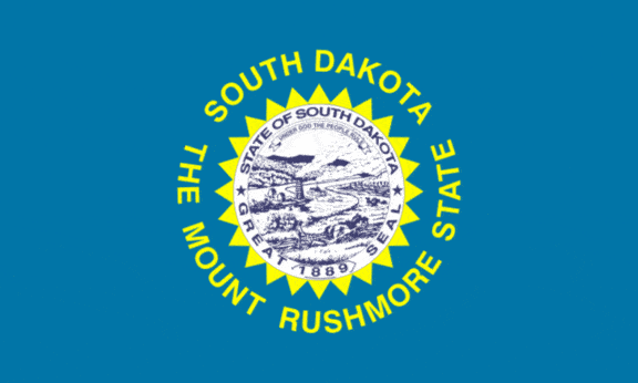 statsflagga, söder, Dakota