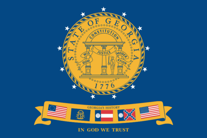 drapeau d'état, état, Géorgie