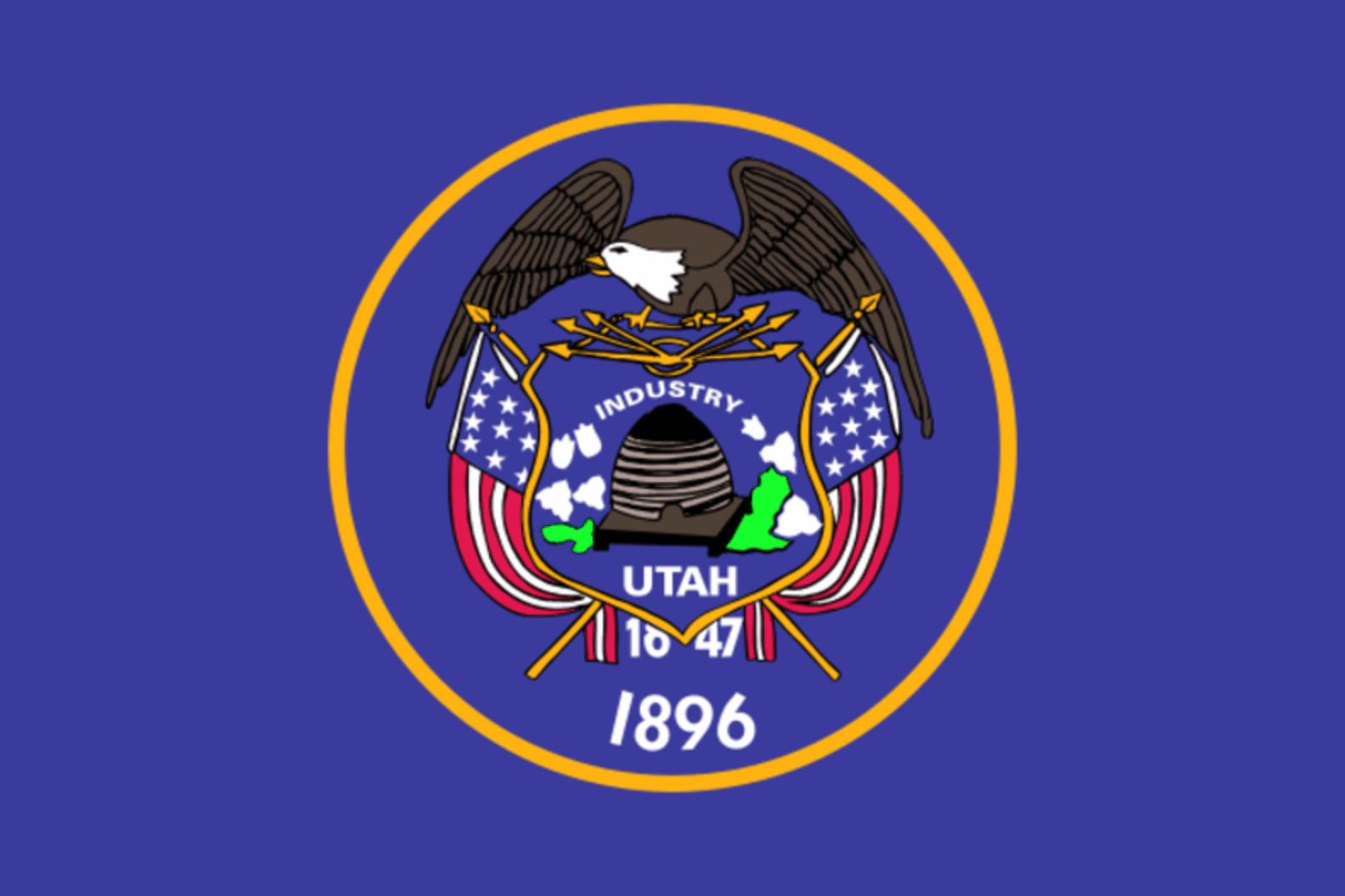 Free picture state flag, Utah