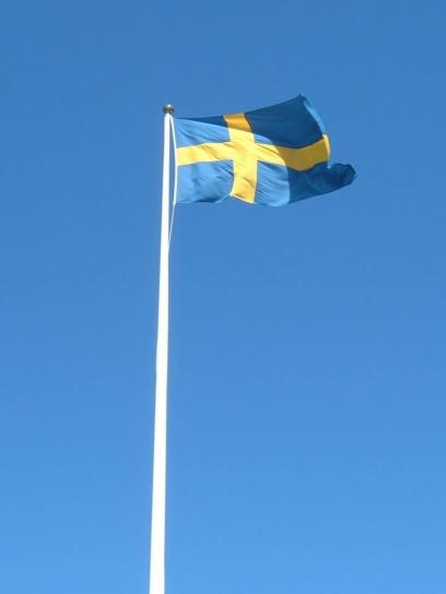 drapeau suédois, mât