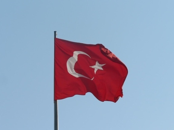 Turkish flag, mast