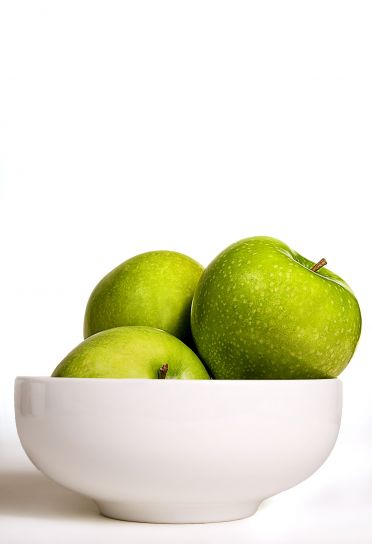 frisk, ren, grønn, farget, bestemor Smith epler