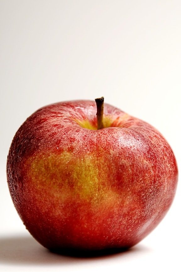 apple, beautiful, red, skin, speckled, shades, golden, yellow
