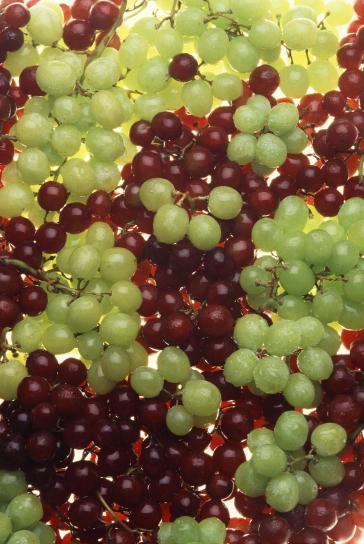 green, red, grapes