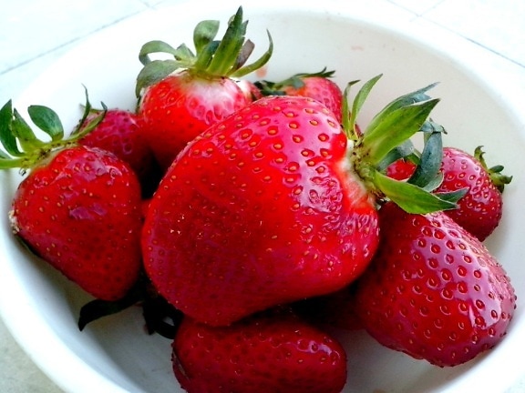 bowl, red, tasty, strawberries
