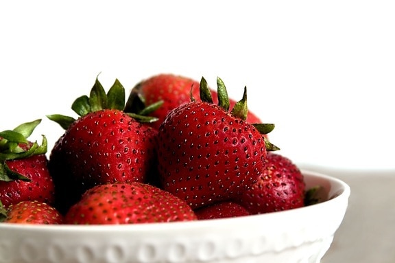 fresh fruit, up-close, food, strawberries