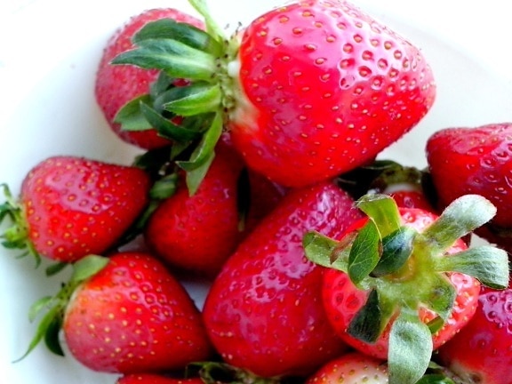 välsmakande, jordgubbar, frukt