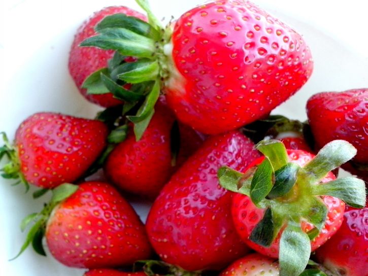 lecker, Erdbeeren, Früchte