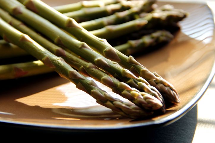 fersk, hjemmelaget, green, asparges, spears, klar, spise, oppvarmet
