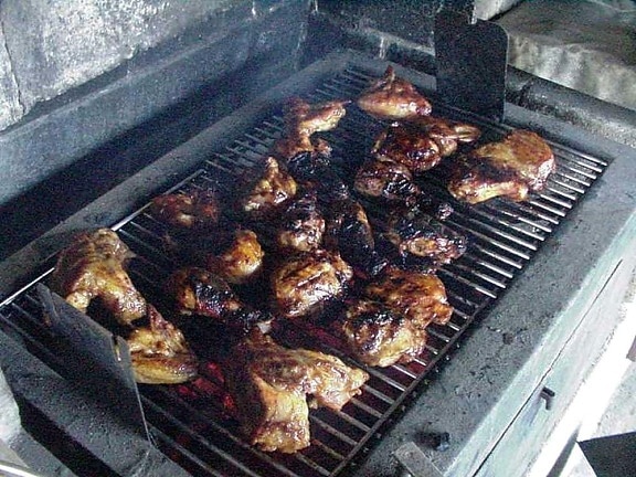 barbecue, pollo