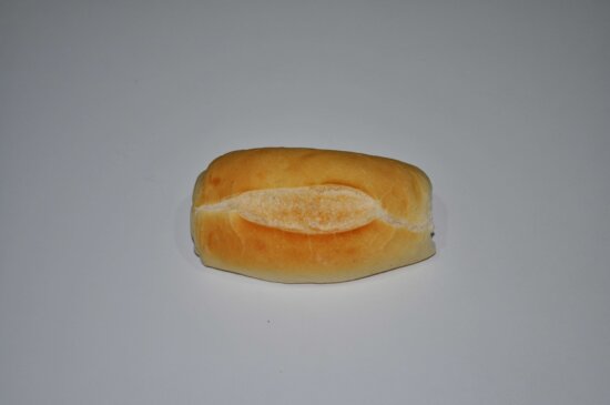 small, bread, white background