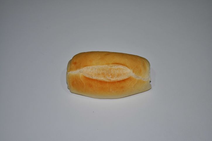 small, bread, white background