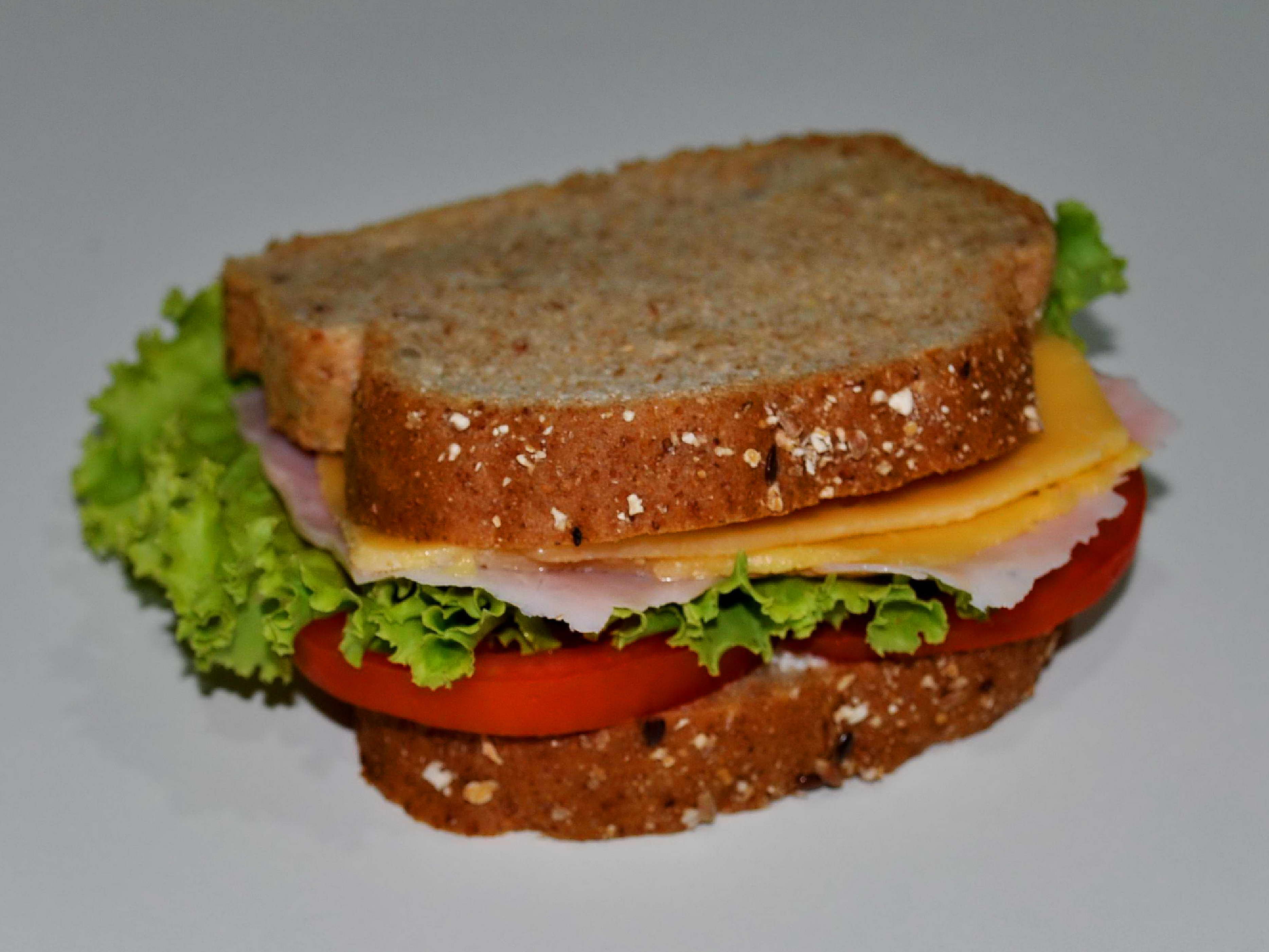 Free picture: sandwich, bread, tomato, salad