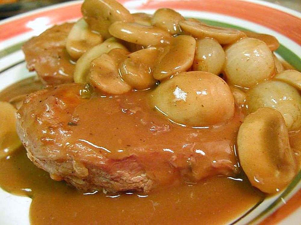Free picture: chicken, mushrooms, sauces