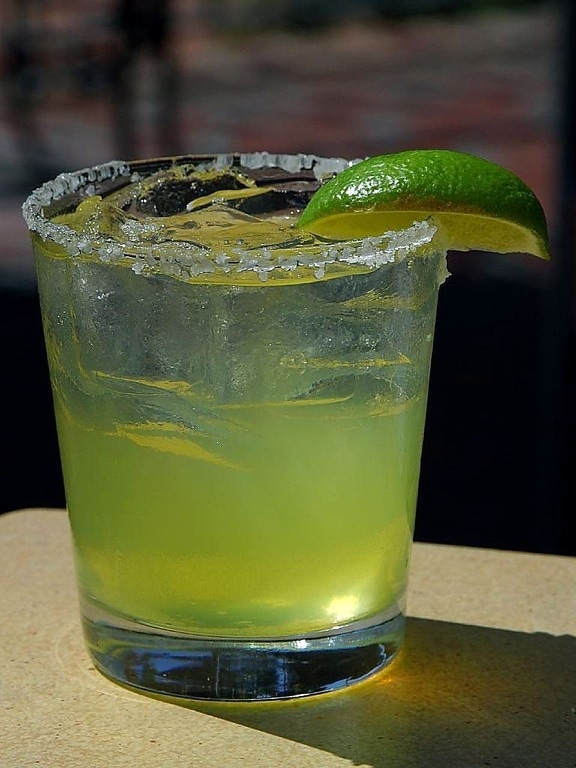 Margarita, hijau, minuman, es, koktail