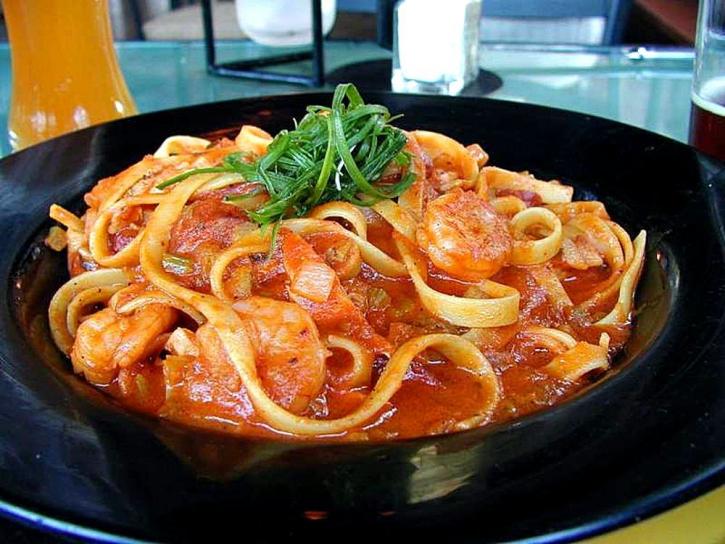 food, pasta, shrimp