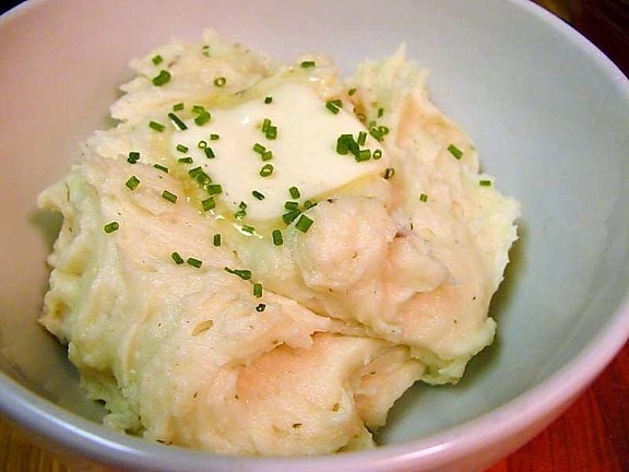 mashed, potatoes, butter, chives, food, dinner, cooking