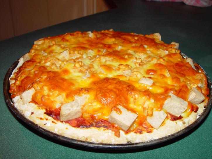 вегетаріанські піци квасоля, шматки, nutolene, сир