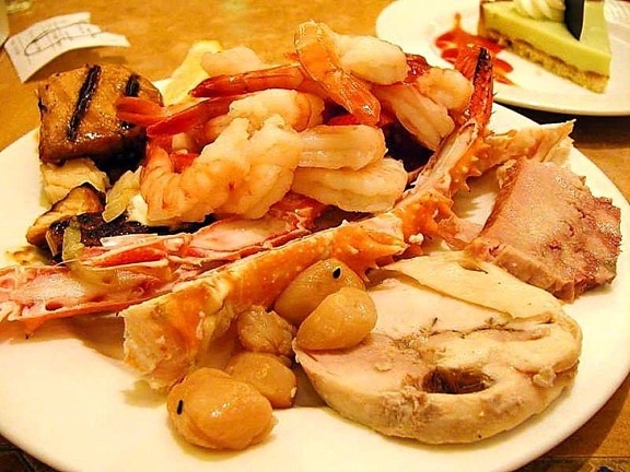fisk og skaldyr, krabber, ben, rejer, mad