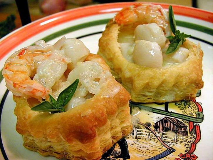 seafood, pastry