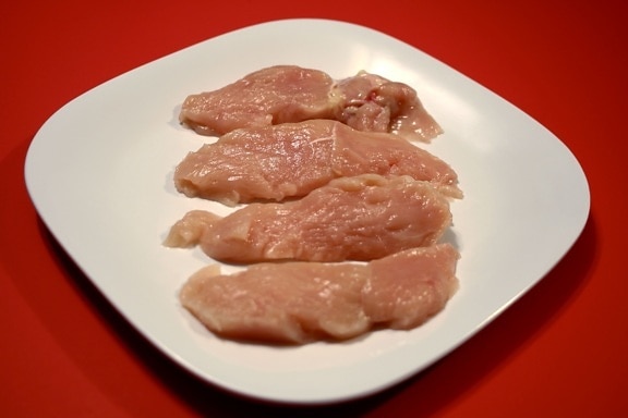skinned, deboned, chicken, breasts, meat