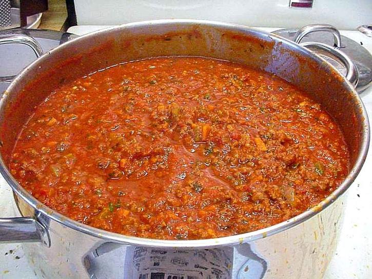 spaghetti, middag, madlavning, mad, italiensk sauce